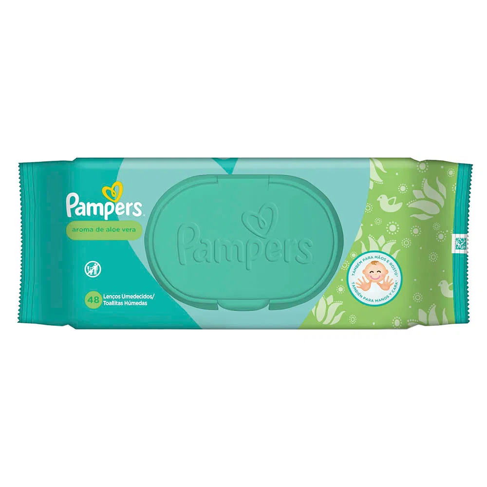 Toallitas Húmedas Pampers Aroma Aloe Vera x 48 u. c/Tapa Dura