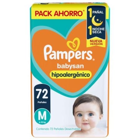 Pampers Babysan Hipoalergénico M x 72 u.