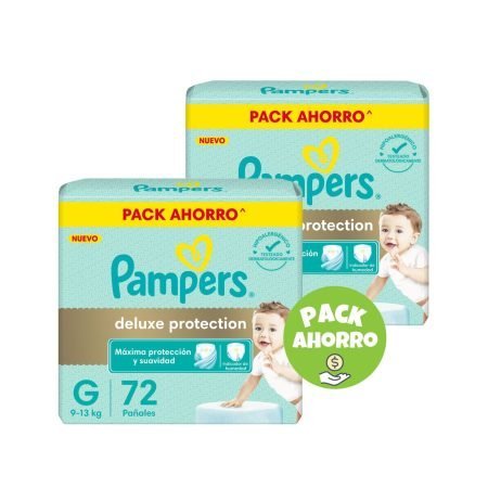 Pack 2 Pampers Deluxe Protection G x 72 u. (144 pañales)