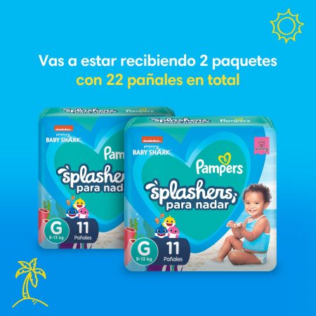 Pack 2 Pampers Splashers G x 11 u. (22 pañales)