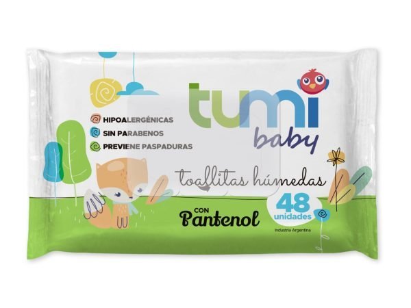 Toallitas Húmedas c/Pantenol x 48 u.