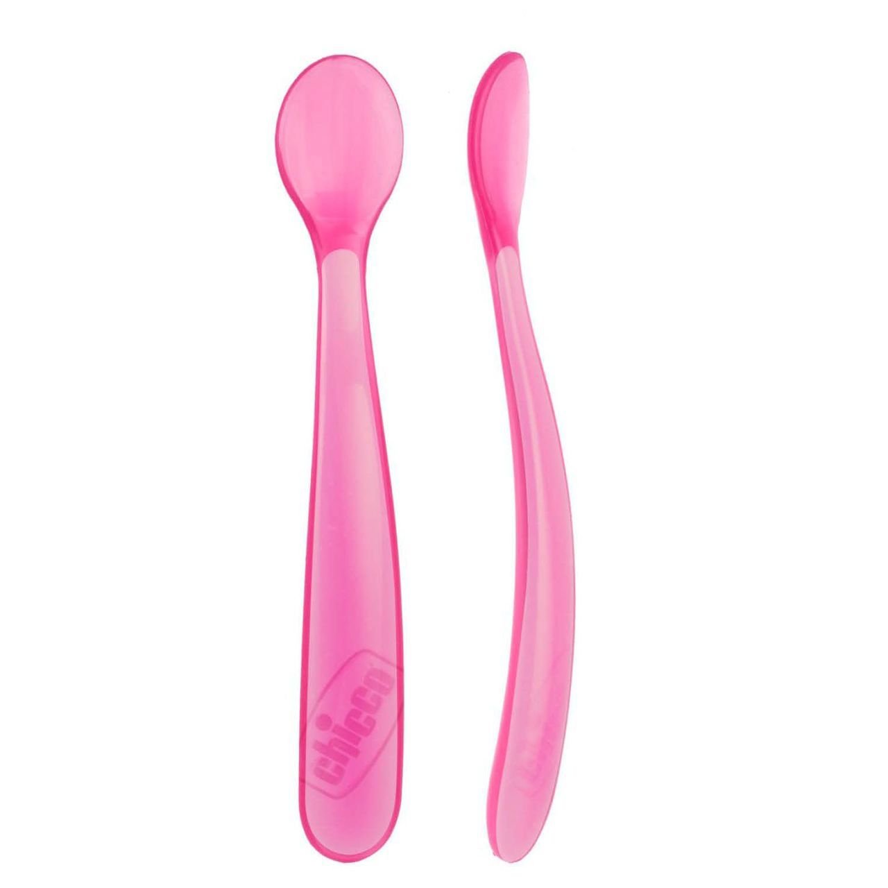 Set de 2 Cucharas de Silicona Chicco – Rosa