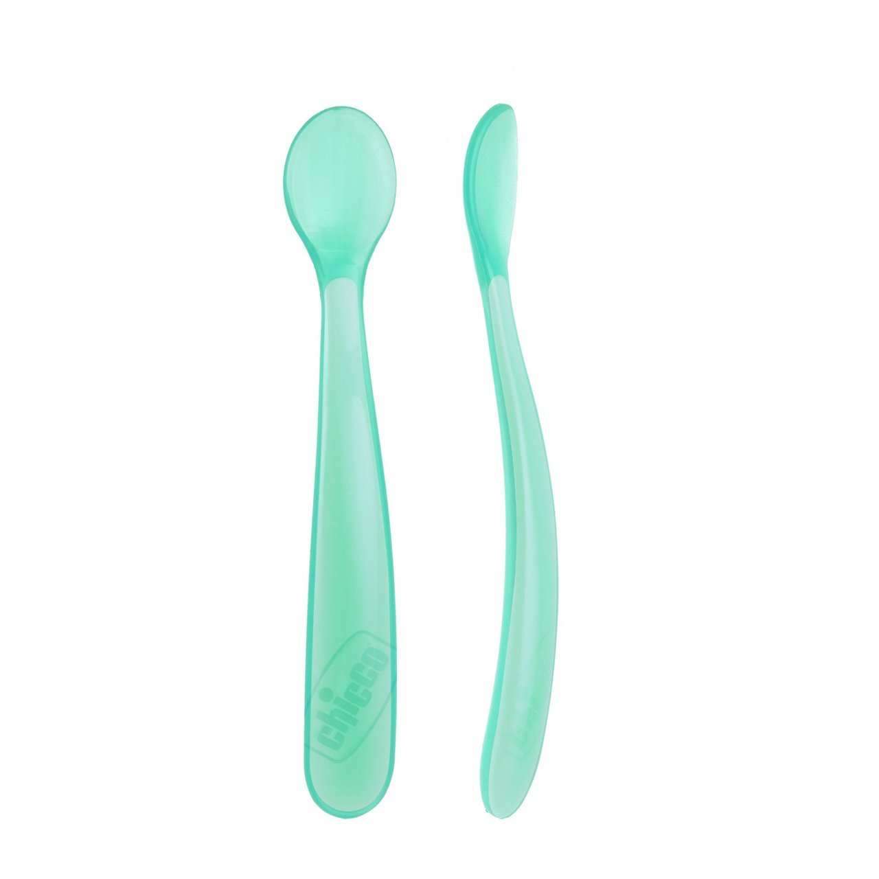 Set de 2 Cucharas de Silicona Chicco – Celeste