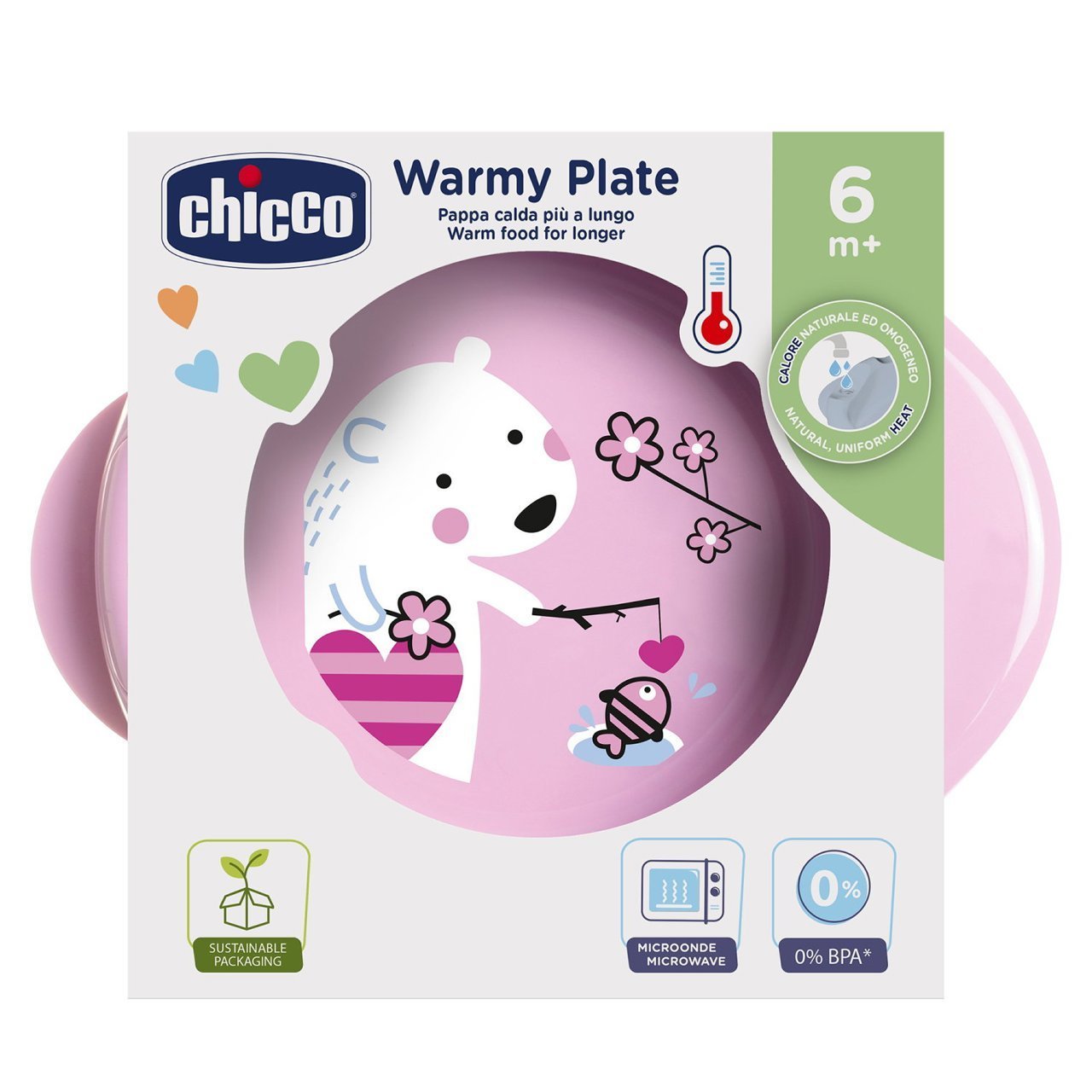 Plato Térmico Chicco – Rosa