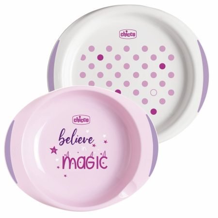 Set de Platos Chicco 12m+ Rosa