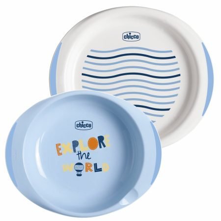 Set de Platos Chicco 12m+ Celeste