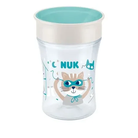 Vaso Nuk Magic Cup con Borde 360° 8M+ Gato Verde