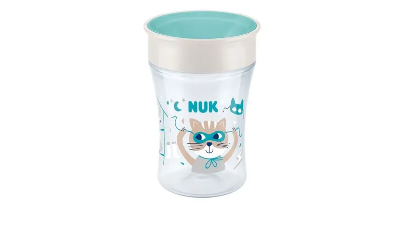 Vaso Nuk Magic Cup con Borde 360° 8M+ Gato Verde