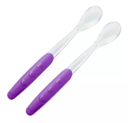 Set de 2 Cucharas Largas de Silicona Nuk – Violeta