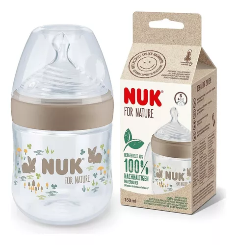 Mamadera Nuk For Nature c/Control de Temp. 150 ml.