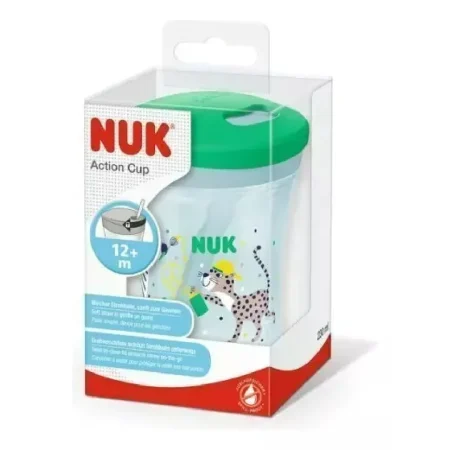 Vaso Nuk Action Cup 12m+ Leopardo Verde