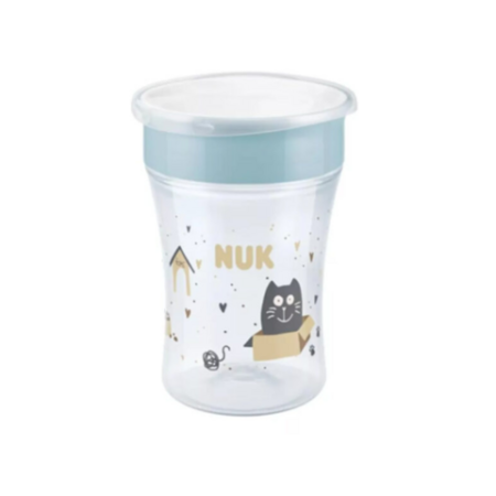 Vaso Nuk Magic Cup con Borde 360° 8M+ Perros y Gatos Celeste