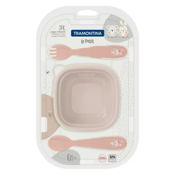 Set Infantil Tramontina – Le Petit Rosa