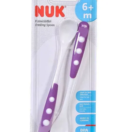 Set de 2 Cucharas Largas Nuk - Violeta