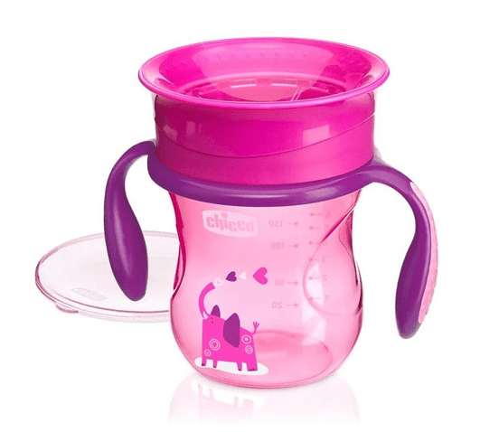 Vaso Chicco Perfect Cup 360° 12m+ 200ml – Rosa