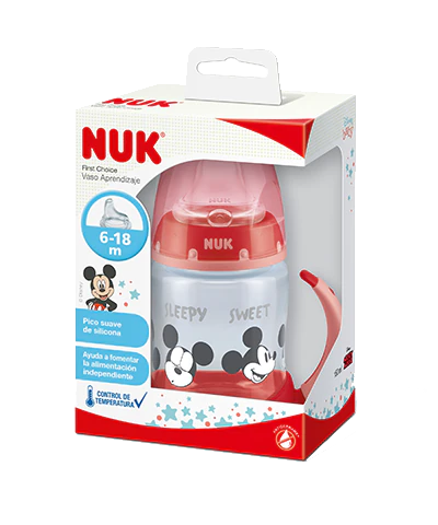 Vaso Nuk de Aprendizaje con Control de Tempratura 150 ml – Disney Mickey Mouse Rojo