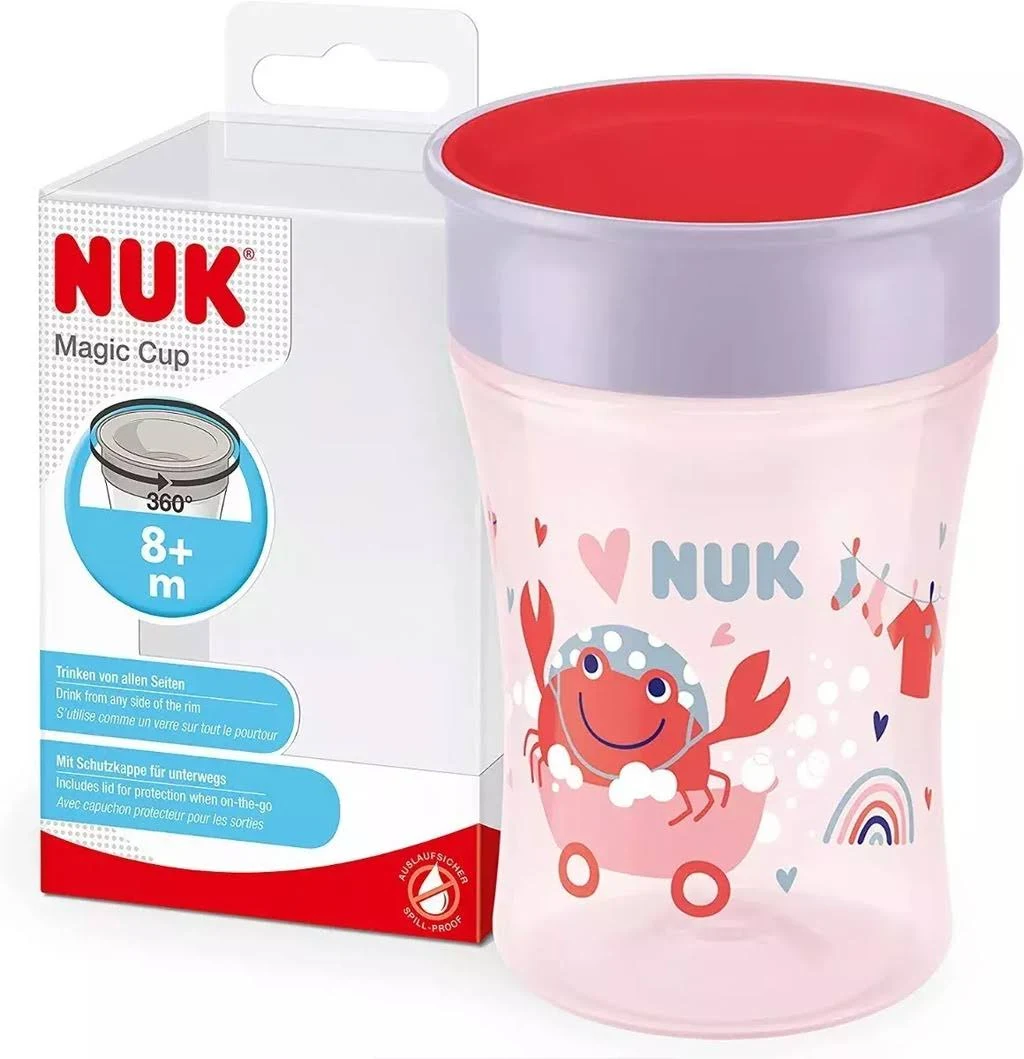 Vaso Nuk Magic Cup con Borde 360° 8M+ Cangrejo Rojo