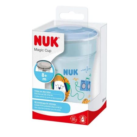 Vaso Nuk Magic Cup con Borde 360° 8M+ León Azul