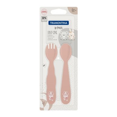 Set de Cuchara y Tenedor Tramontina - Le Petit Rosa