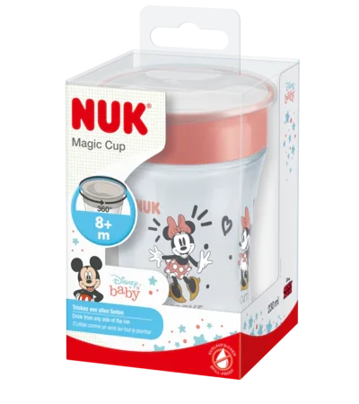 Vaso Nuk Magic Cup con Borde 360° 8M+ Disney Mickey Mouse Rosa