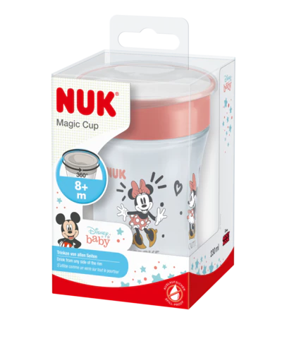 Vaso Nuk Magic Cup con Borde 360° 8M+ Disney Mickey Mouse Rosa