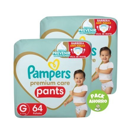 Pack 2 Pampers Pants Premium Care G x 64 u. (128 pañales)