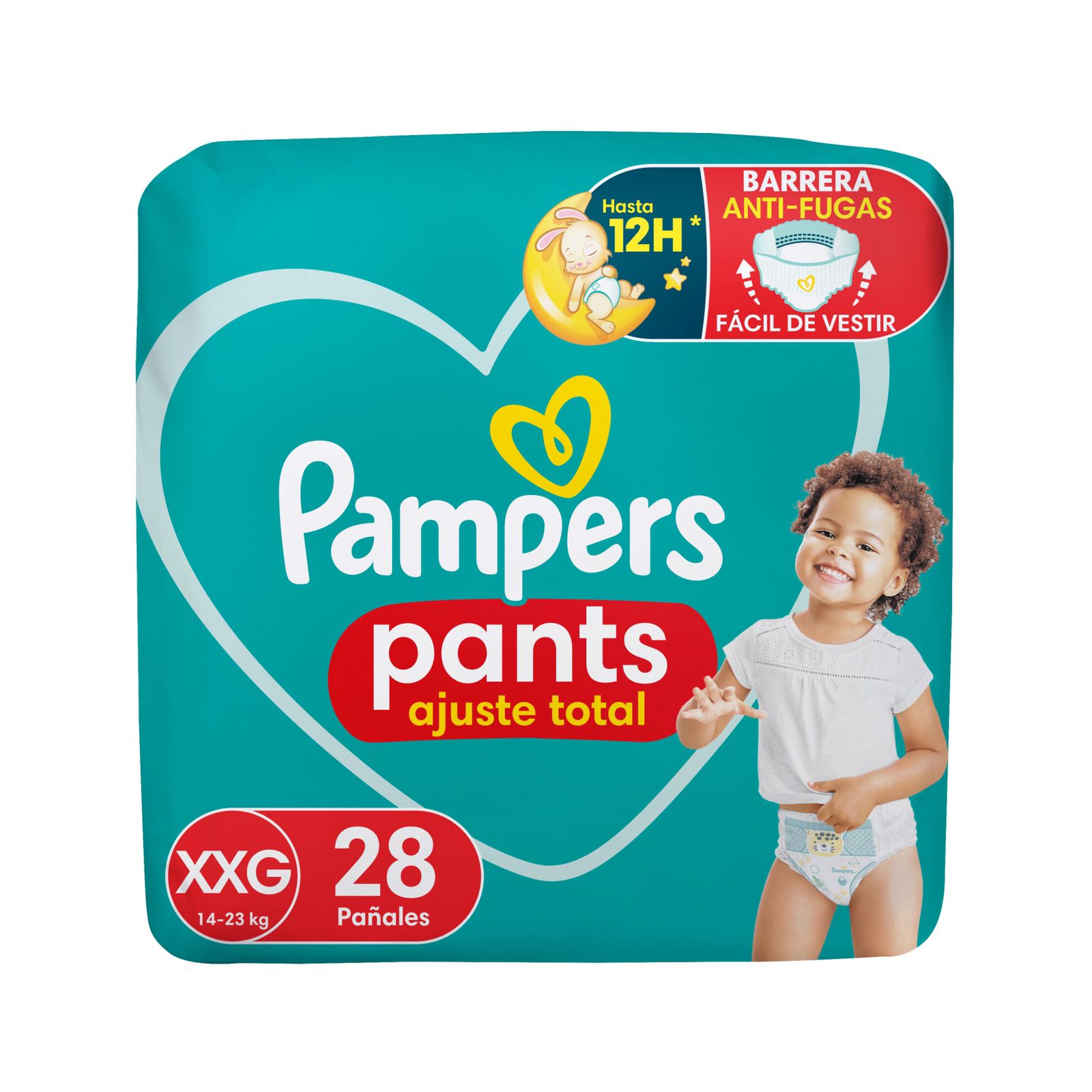 Pampers Pants Ajuste Total Hipoalergénico XXG x 28 u.