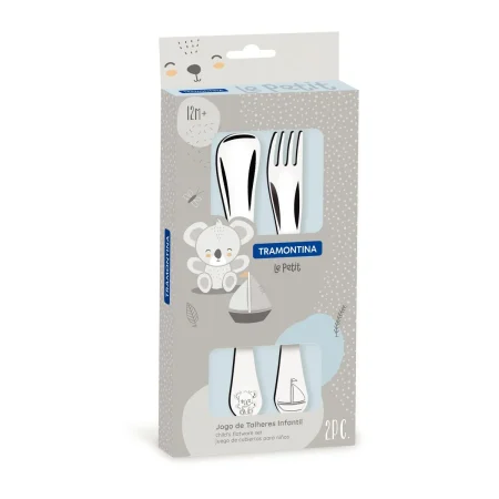Cuchara y Tenedor de Acero Inoxidable Le Petit – Osito