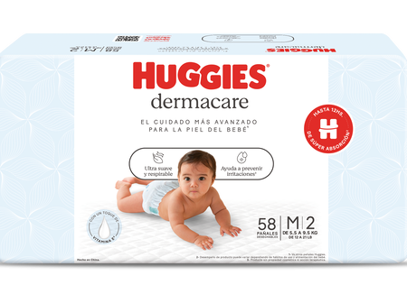 Pañales Huggies Dermacare M x 58 u.
