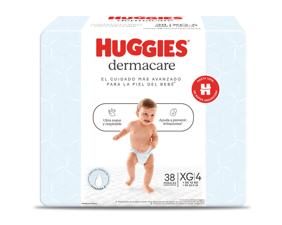 Pañales Huggies Dermacare XG x 38 u.
