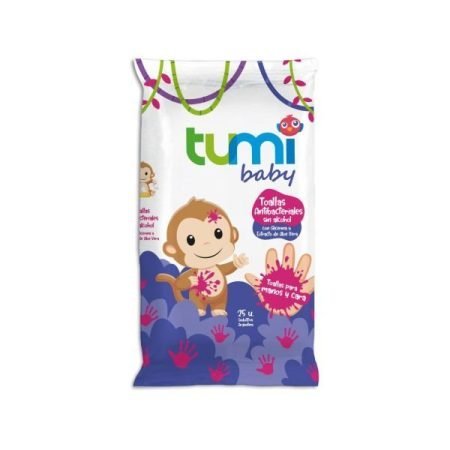 Toallitas Tumi Antibacteriales para Manos y Cara x 25 u.