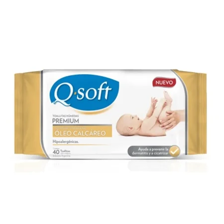 Toallitas Húmedas Premium Q-soft Oleo Calcáreo x 40 u.