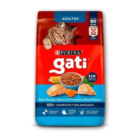 Alimento Gati Adultos Pescado Y Salmon 15 Kg Purina