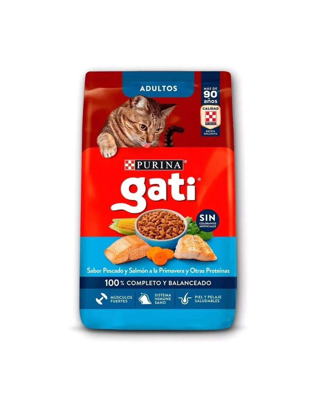 Alimento Gati Adultos Pescado Y Salmon 15 Kg Purina