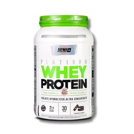 Suplemento En Polvo Star Nutrition Platinum Whey Protein Sabor Sabor Cookies & Cream En Pote De 908g