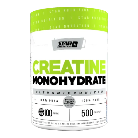 Suplemento Star Nutrition Ultramicronized Creatina Monohydrate De 500g - Polvo Sin Sabor