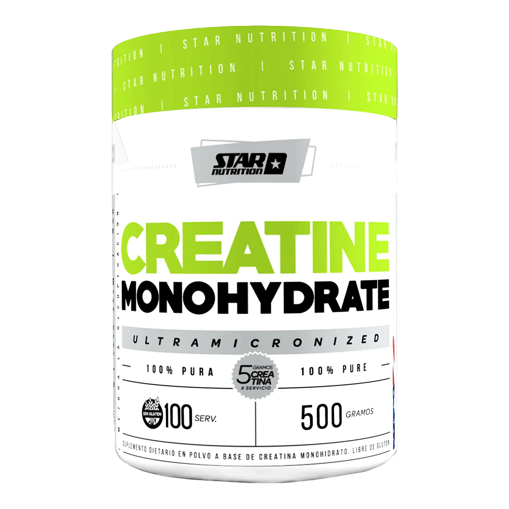 Suplemento Star Nutrition Ultramicronized Creatina Monohydrate De 500g – Polvo Sin Sabor