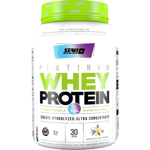 Suplemento En Polvo Star Nutrition Platinum Whey Protein Sabor Sabor Vainilla En Pote De 908g
