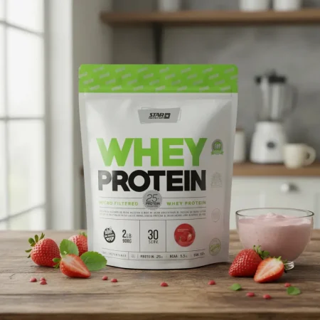Star Nutrition Whey Protein 908g Sabor Strawberry Cream Doypack En Polvo