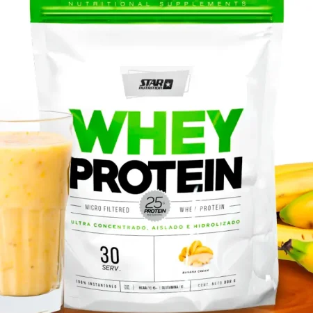 Star Nutrition Whey Protein 908g Sabor Banana Cream Doypack En Polvo